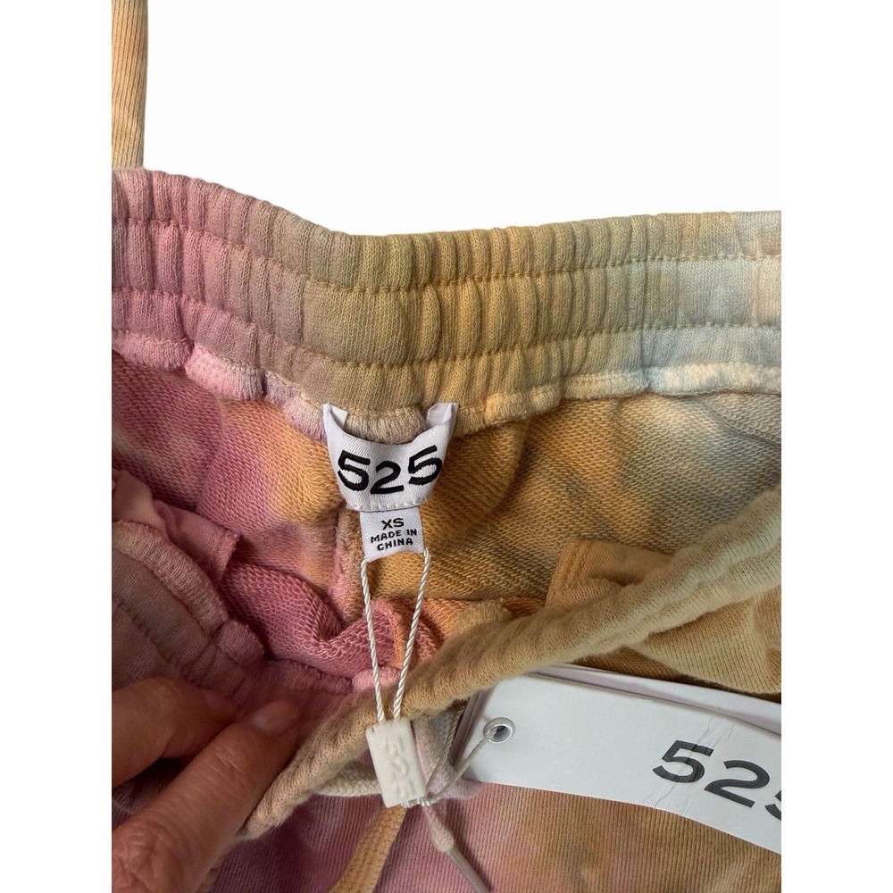 525 America Womens Tie Dye Joggers XS Pink Yellow Blue Sweatpants NWT - Picture 2 of 2